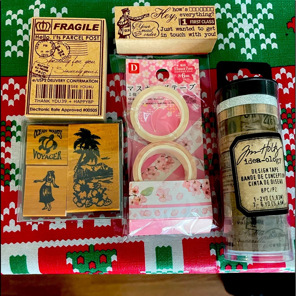 Stamps and washi tape for sale!